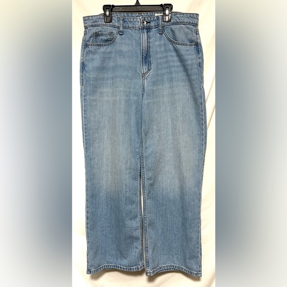 rag & bone Lori Mid-Rise Crop Jeans Wide Leg Light Wash Denim Casual - Picture 5 of 13